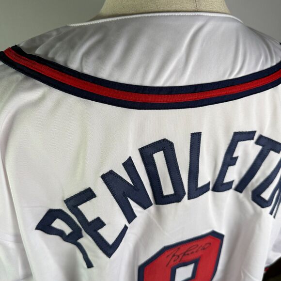 Terry Pendleton Atlanta Braves Autographed Jersey, Size XL, Authentic AWM Cert. - Picture 10 of 13